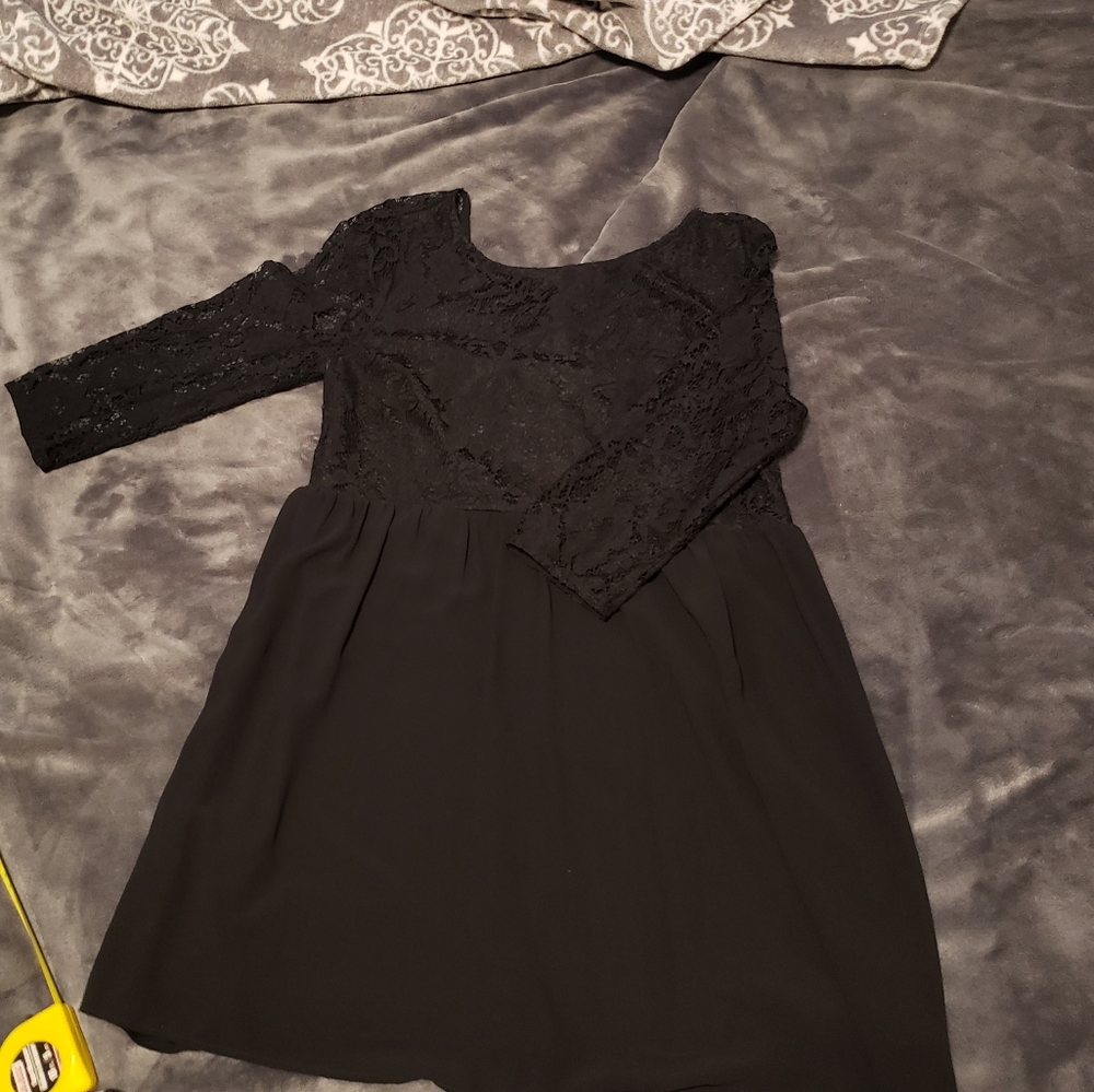 3/4 Lace Sleeve Y2K Mini-Dress